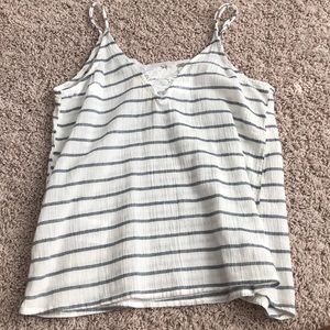 Striped blue & white hollister top